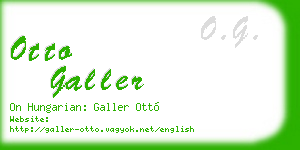 otto galler business card